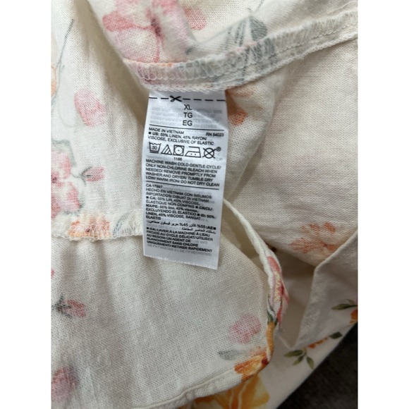 Plus Size XL 2-Piece Outfit Floral Linen Dress & Pink Cropped Jacket Set - Picture 13 of 16